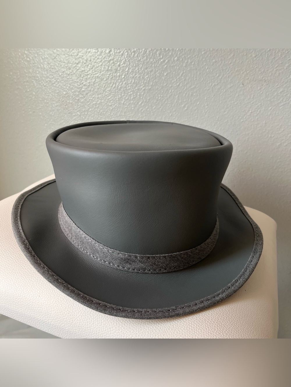 American Hat Makers Head’n Home Leather Limited Top Hat Gray XXL Made in USA